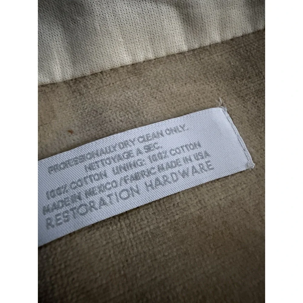 Restoration Hardware Velvet Drapes Curtains 50x94 One Panel‎ Vintage Taupe Pole